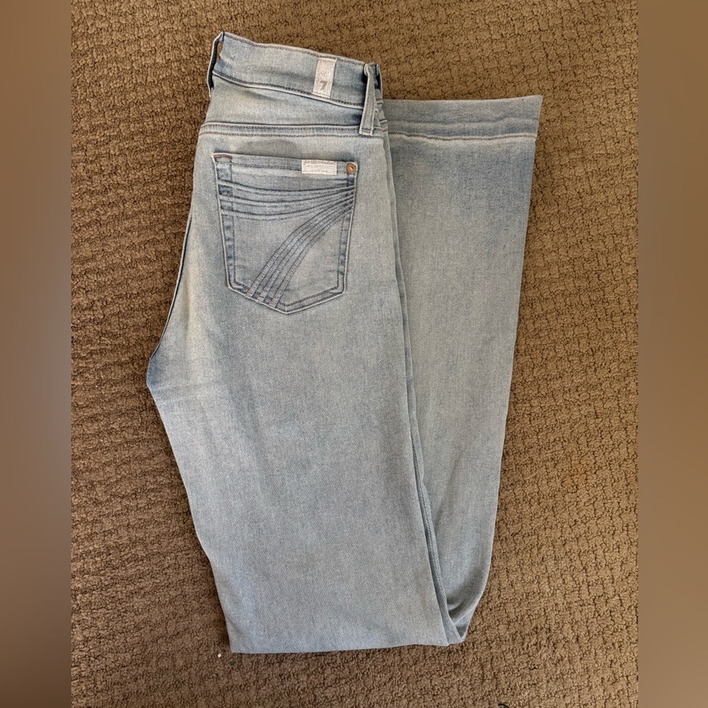 7 for All Mankind light blue dojo jeans